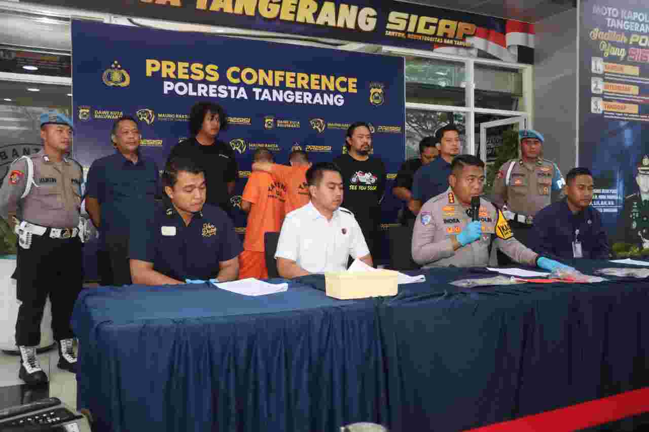 Sempat Melawan, Polresta Tangerang Ringkus Dua Pelaku Curanmor Bersenpi