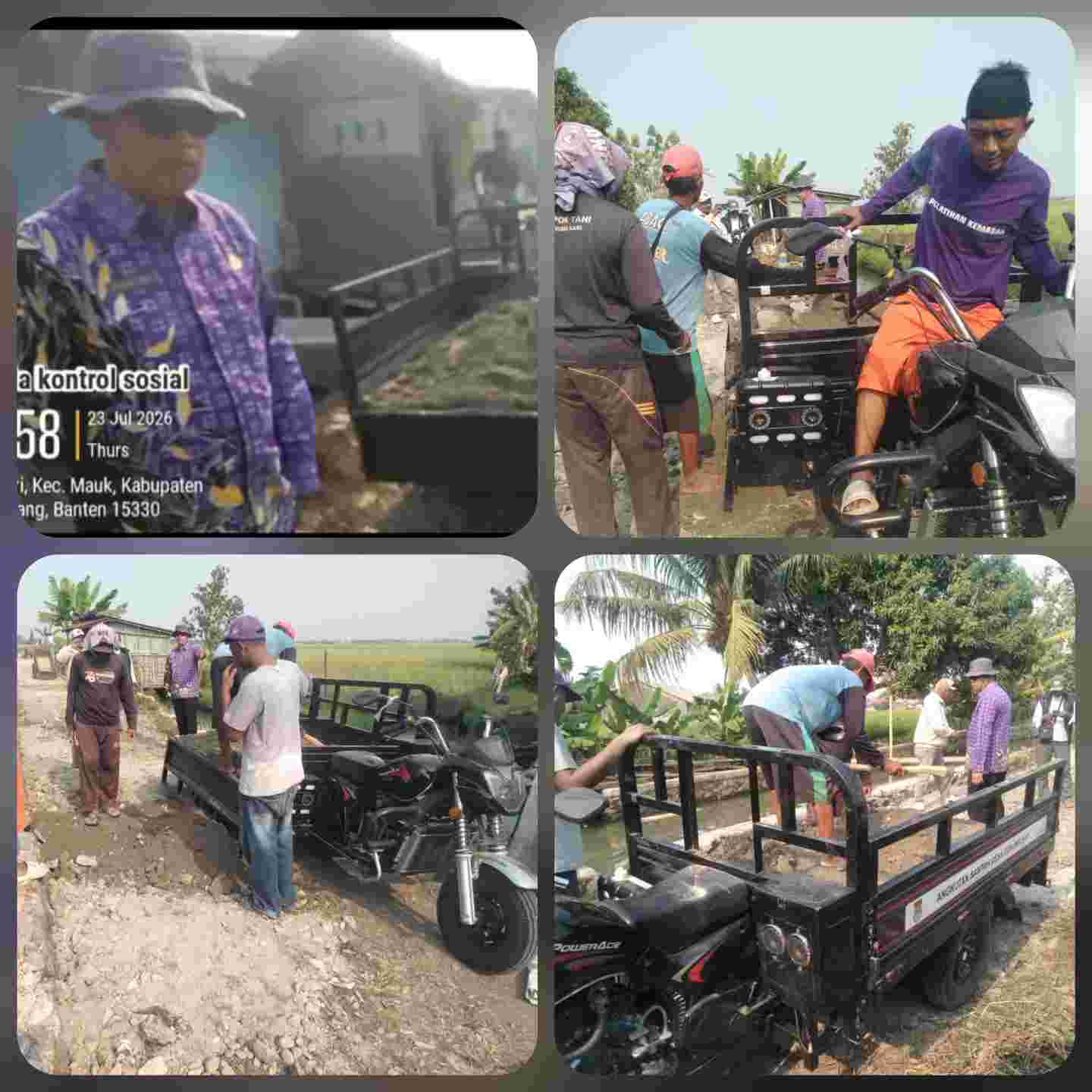 Monitor Langsung ! Kades Gunung Sari Turun Tangan Awasi Pemasangan Paving Block, Tambahan Pengurukan

