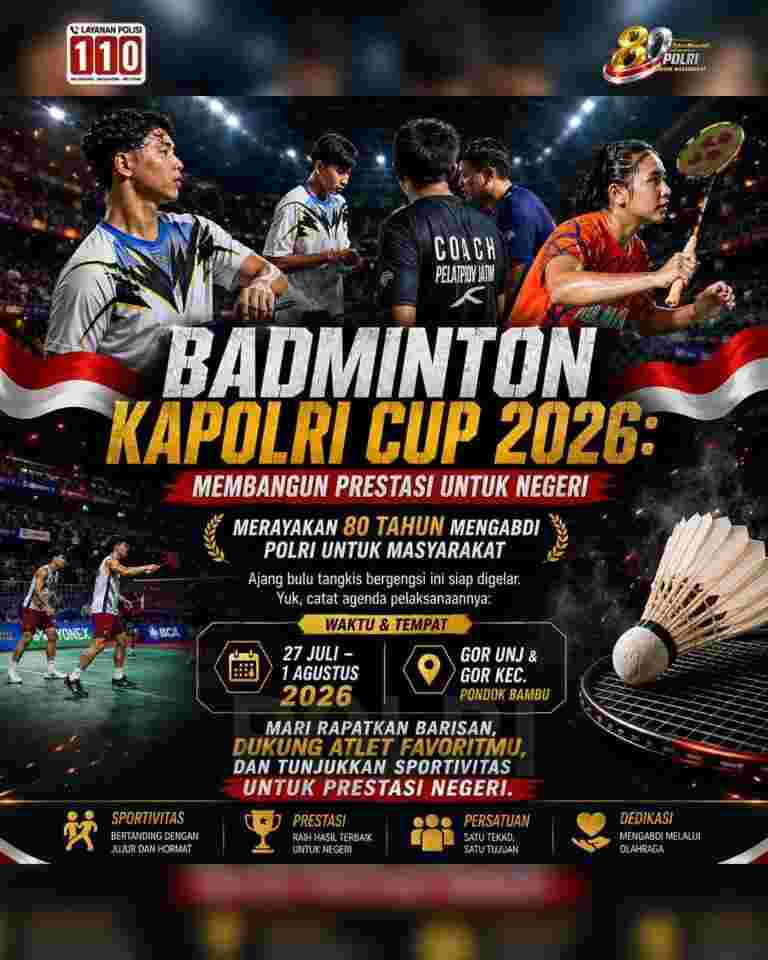 Kapolri Cup 2026 Jadi Panggung Atlet Nasional, Empat Pebulu Tangkis NPCI Riau Siap Ukir Prestasi

