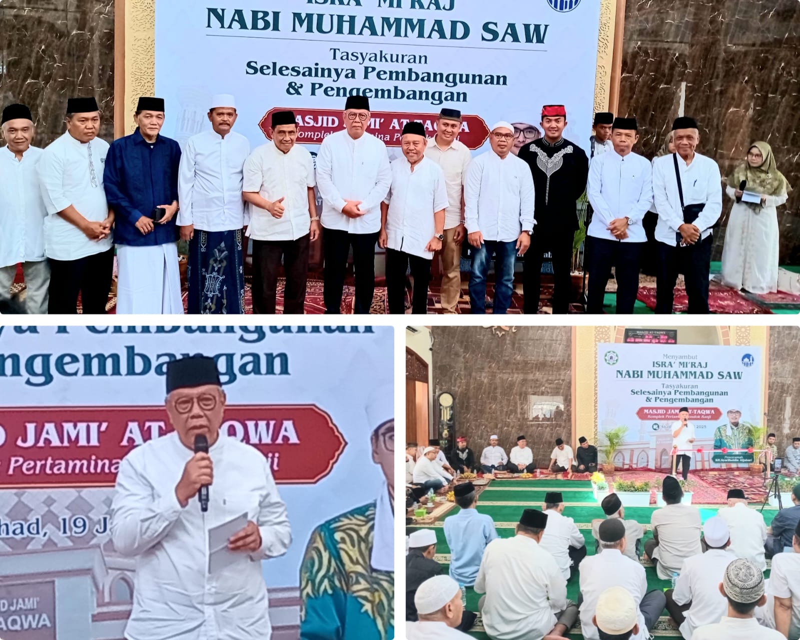 DKM Masjid AT- Taqwa, Pondok- ranji Ciputat- timur gelar Tasyakuran sambut Peringatan  Isra Mi' raj