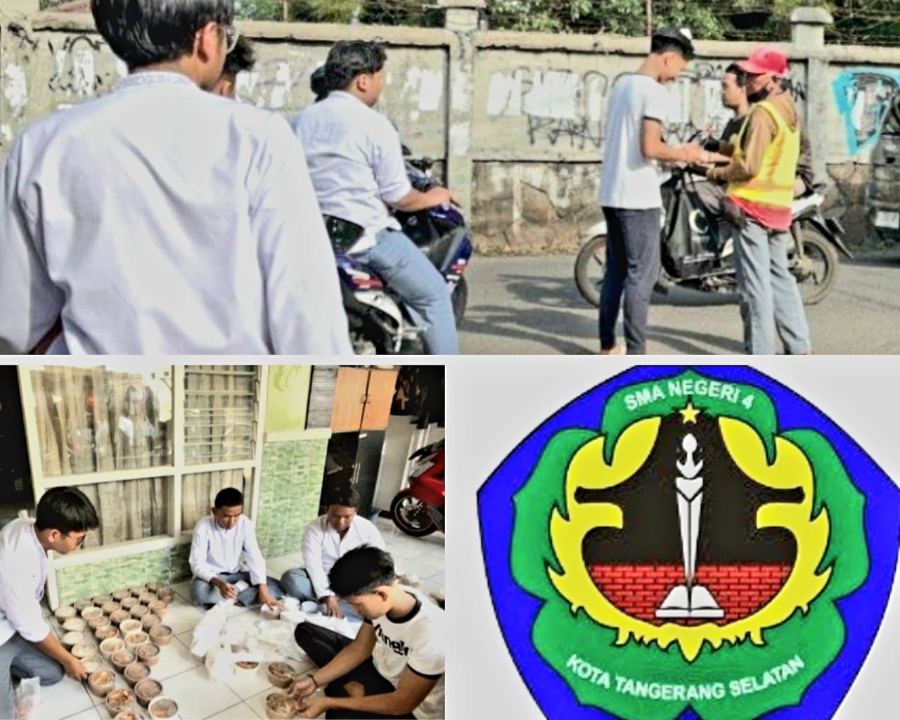 Siswa SMAN 4 Kota Tangsel yang tergabung dalam The Albirru Gelar Aksi Jum' at Berbagi