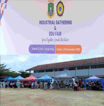 PEJABAT DAERAH MENGHADIRI ACARA INDUSTRIAL ENGINEERING DAN EDU FAIR DI SMK 12 KABUPATEN TANGERANG