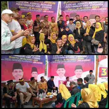 Silaturahmi Sachrudin-Maryono Bersama Lintas Jaringan Korcam,Korkel Kecamatan Cibodas Dengan Masyarakat