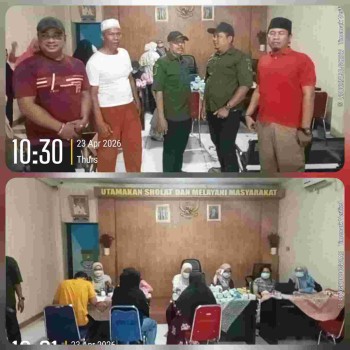PEMDES PANGKALAN DAN PUSKESMAS TEGAL AGUS GELAR CEK KESEHATAN GRATIS !