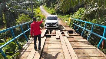 Miris Jembatan Menuju Desa Sungai Petai Tidak Tersentuh Perbaikan Oleh Pemkab Seluma