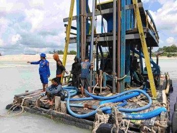 Delapan Ponton Tambang Timah Ditertibkan, Polres Bangka Tindak Aktivitas di Luar IUP PT Timah Tbk