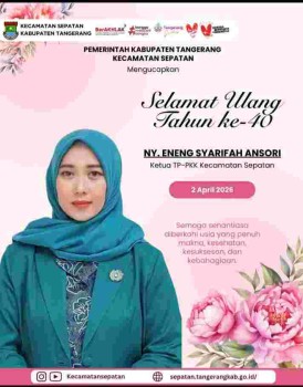 ALEX WARGA TANGERANG SAMPAIKAN UCAPAN SELAMAT ULANG TAHUN KE-40 UNTUK KETUA PKK KECAMATAN SEPATAN NY. ENENG SYARIFAH ANSORI