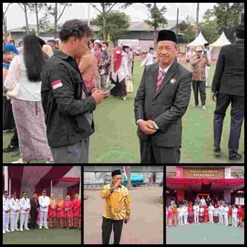 Acara HUT RI ke 79, upacara bendera 17 Agustus di laksanakan di lapangan alun-alun Cibodas sari kecamatan Cibodas sari Tangerang kota