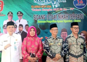 Kelurahan Jurang mangu timur, Kec.Pondok aren Berkolaborasi dengan Gerai Lengkong  sukses Gelar Nikah Massal