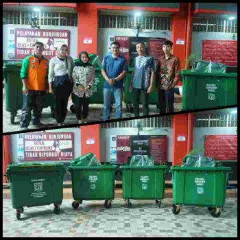 Jaga Kebersihan Lingkungan, Rutan Cipinang Dapat Bantuan Tong Dustbin Dari Suku Dinas Lingkungan Hidup Jakarta Timur