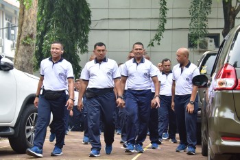 DANKORMAR OLAHRAGA BERSAMA DAN RESMIKAN FASILITAS URIKES