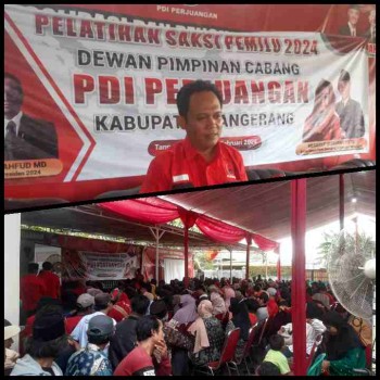 Persiapan Hadapi Pemilu 2024,BSPN Daerah  DPC PDI Perjuangan Kab. Tangerang Gelar Pelatihan Bagi Pelatih Saksi Capres dan Cawapres