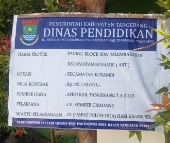 1Lagi-lagi Diduga Proyek Siluman Yang Ada Di Dinas Pendidikan-