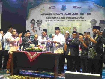 Kecamatan Pamulang Milad ke-32 Diawali D'oa bersama, Tasyakuran, Santunan Yatim dan Tausiyah Agama