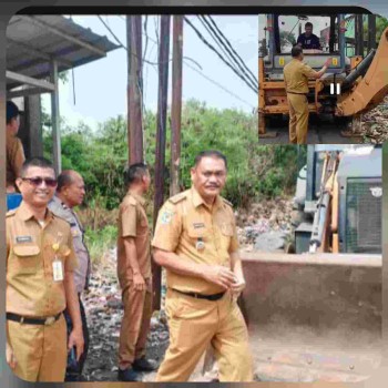Kades Belimbing Gempur Sampah Liar Gunakan Alat Berat, H.Maskota :
