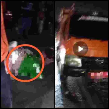 Laka Lantas Motor VS Truk Engkel,Taman Kota Sepatan Tangerang mendadak dijejali massa