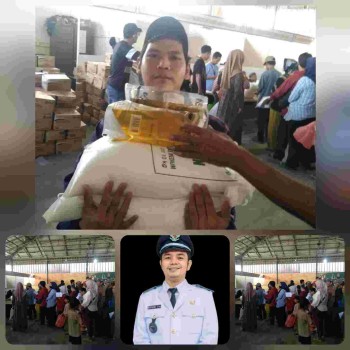 Pemerintah Desa Cengklong Salurkan Bansos Beras dan Minyak Goreng untuk 1.101 Warga