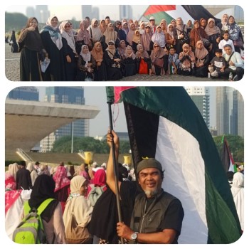 INDONESIA LAWAN GENOSIDA,
SIMPATISAN GELAR AKSI SOLIDARITAS DI PATUNG KUDA, JAKARTA PUSAT