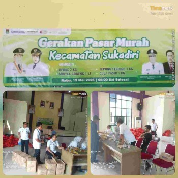 Gerakan Pasar Murah Kecamatan Sukadiri Kab Tangerang Ringankan Beban Warga, Kegiatan berlangsung lancar dan tertib dengan dukungan penuh jajaran staf Pemerintah

