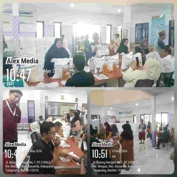 RAWA RENGAS SALURKAN BANSOS BERAS 20 KG DAN MINYAK GORENG 4 KG, 1.100 WARGA DARI 9 RW TERIMA MANFA'AT

