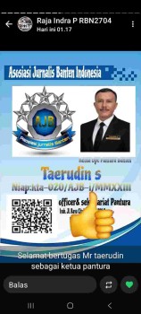 Ucapan Selamat dan Do'a Mengiringi Taerudin S (Taer), Atas Amanah sebagai Ketua DPC AJB Pantura Tangerang-Utara