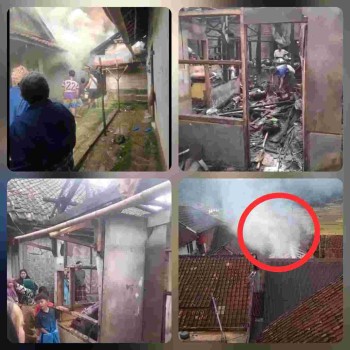 Kebakaran Hanguskan Rumah Seorang Janda Tua di Citorek Timur, Diduga Akibat Kebocoran Gas Melon !