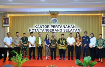 Wamen Apresiasi Pilot Project Integrasi Data NIB dengan Data Perpajakan NOP, Kantah Tangsel dengan Pemerintah Daerah