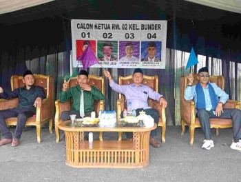 Pemilihan Ketua RW 002 Kp. Bunder Berlangsung Meriah dan Demokratis, Empat Kontestan Siap Pimpin Perubahan