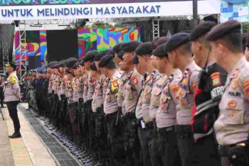 POLDA METRO JAYA TERJUNKAN 2.579 PERSONEL GABUNGAN  DI GBK  DALAM KAMPANYE AKBAR