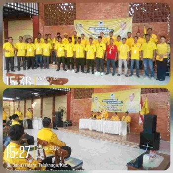 MUSYAWARAH KECAMATAN GOLKAR TELUKNAGA 2026, PERKUAT BARISAN DAN SOLIDITAS PARTAI

