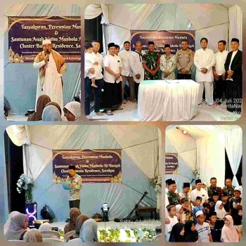 Tasyakuran Peresmian Musholah Al - Barqah dan Santunan Anak Yatim Warnai Kebersamaan Warga Cluster Barata Residence