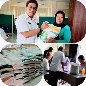 Kelurahan Jurang-Mangu timur Kecamatan Pondok Aren Salurkan  Bantuan Beras 10 Kg ke 488 Keluarga Penerima Manfaat( KPM)