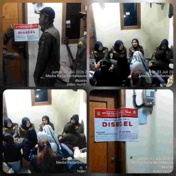 Kontrakan di Desa Jati Mulya Disegel Satpol PP, Diduga Jadi Lokasi Prostitusi Online

