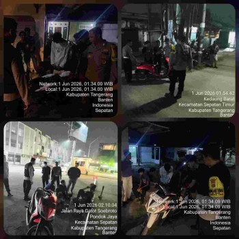 Polsek Sepatan Gelar Razia dan Patroli Dini Hari, Antisipasi Begal hingga Curanmor

