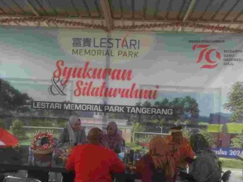 Syukuran silaturahmi dalam rangka HUT-RI ke-79, di komplek pemakaman lestari memorial park Tangerang,mulus sesuai harapan