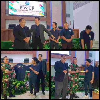 Pengukuhan Forum Wartawan dan LSM-FWLP Wilayah,
Dihadiri Muspika Pagedangan