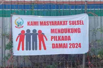 Masyarakat SULSEL Dukung Pilkada Damai 2024, Suarakan:MARI CIPTAKAN PILKADA DAMAI 2024 SERENTAK DI WILAYAH PROVINSI SULSEL