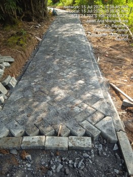 Pemasangan Proyek Paping Block Diduga Proyek Siluman Di Kp Daraham RT 11/01 Kecamatan Jambe Kabupaten Tangerang Banten