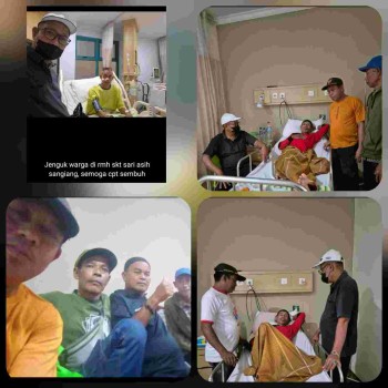 Bukti Kepedulian, Kades Kayu Bongkok dan Staf Kunjungi Warga yang Sakit RS