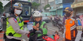 Sat Lantas Polres Metro Depok melaksanakan Operasi Keselamatan Jaya  di Hari Ke -9 (Sembilan)