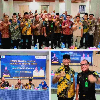 Camat Ciputat- timur Rastra Yudhatama,  Buka Diskusi Penerangan Hukum Pada Penyelenggara  Koperasi Merah- Putih.

